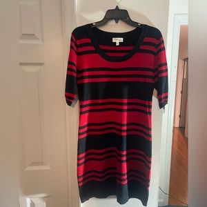 Red and Black sweater dress